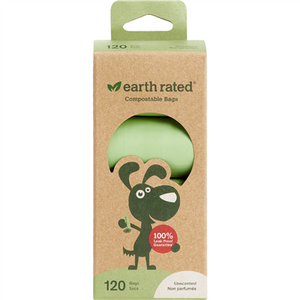 Unscented Poop Bags Compostable 8 roll 120 bags