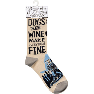 Socks Dogs & Wine Make Everything Fine