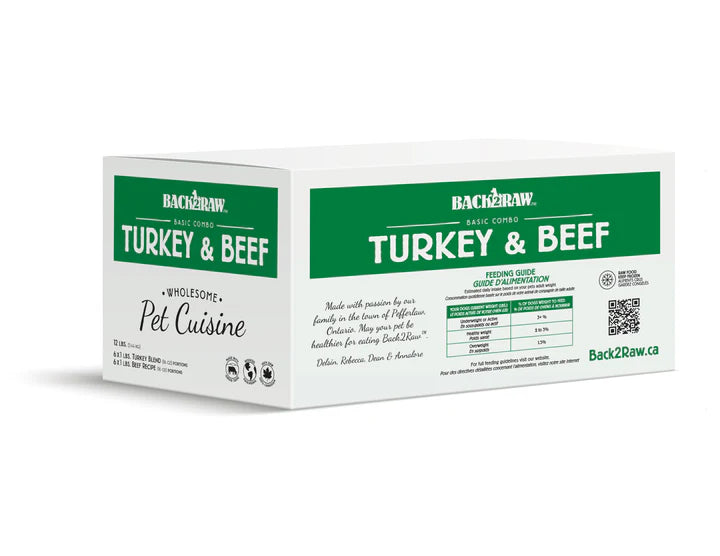 Back2Raw BASIC Turkey & Beef Blend 12lbs