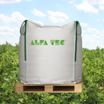 White Bulk Feed Tote containing 700kg of Alfa Tech Alfalfa pellets
