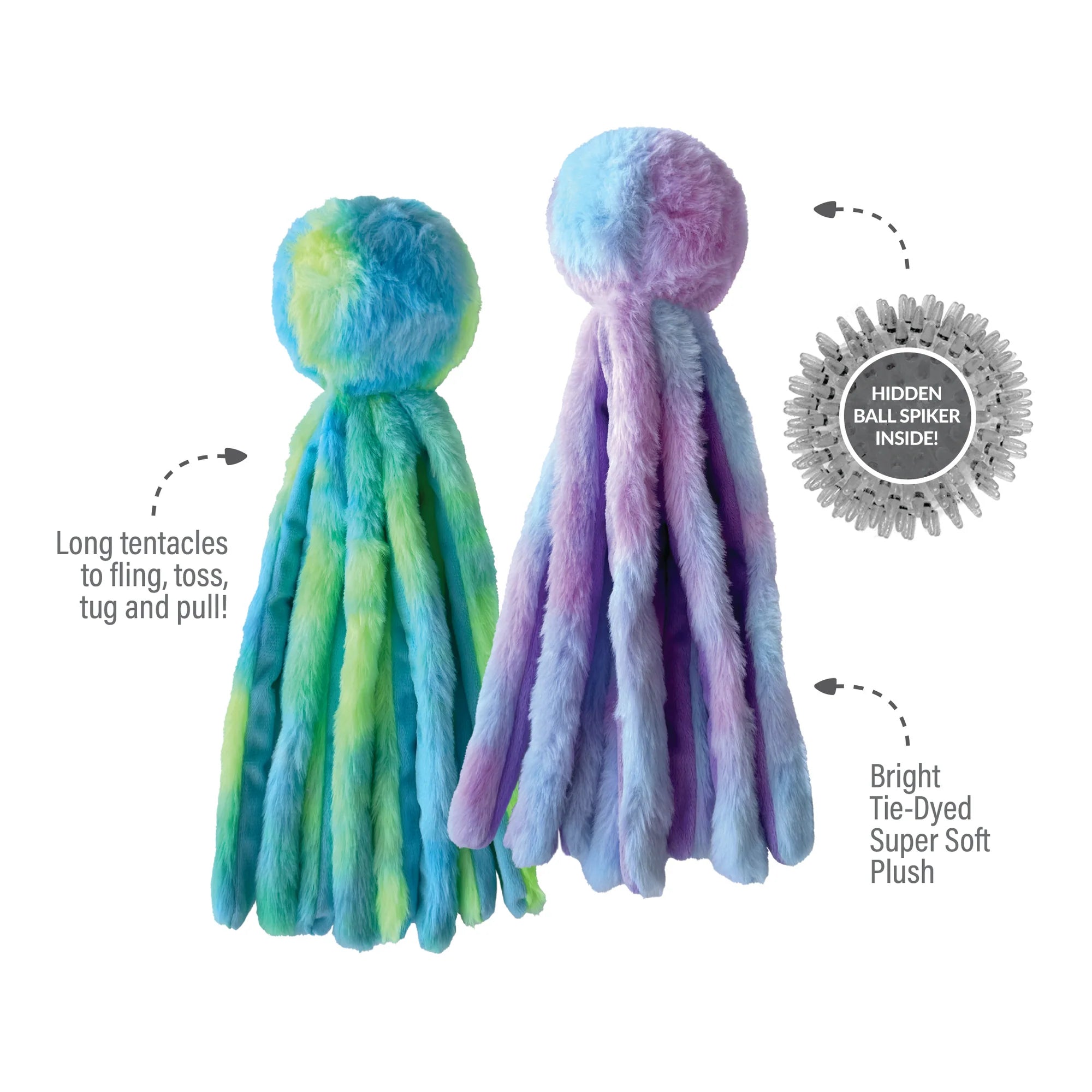 Fuzzy Wuzzy Octopus L Pink/Purple