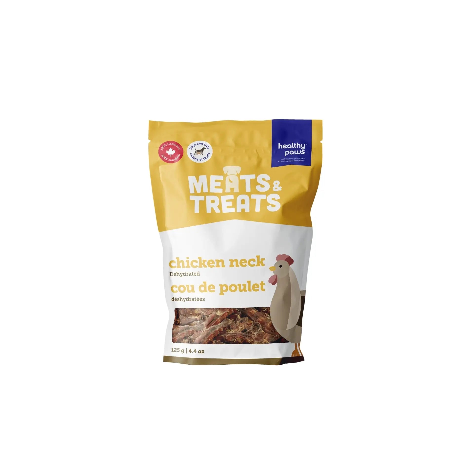 Healthy Paws Dehy. Chkn Necks 125g