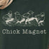 Dark Green Shirt with vintage baby chicken graphic