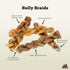 BULLY STICK ODORLESS 7" Braided RED BARN