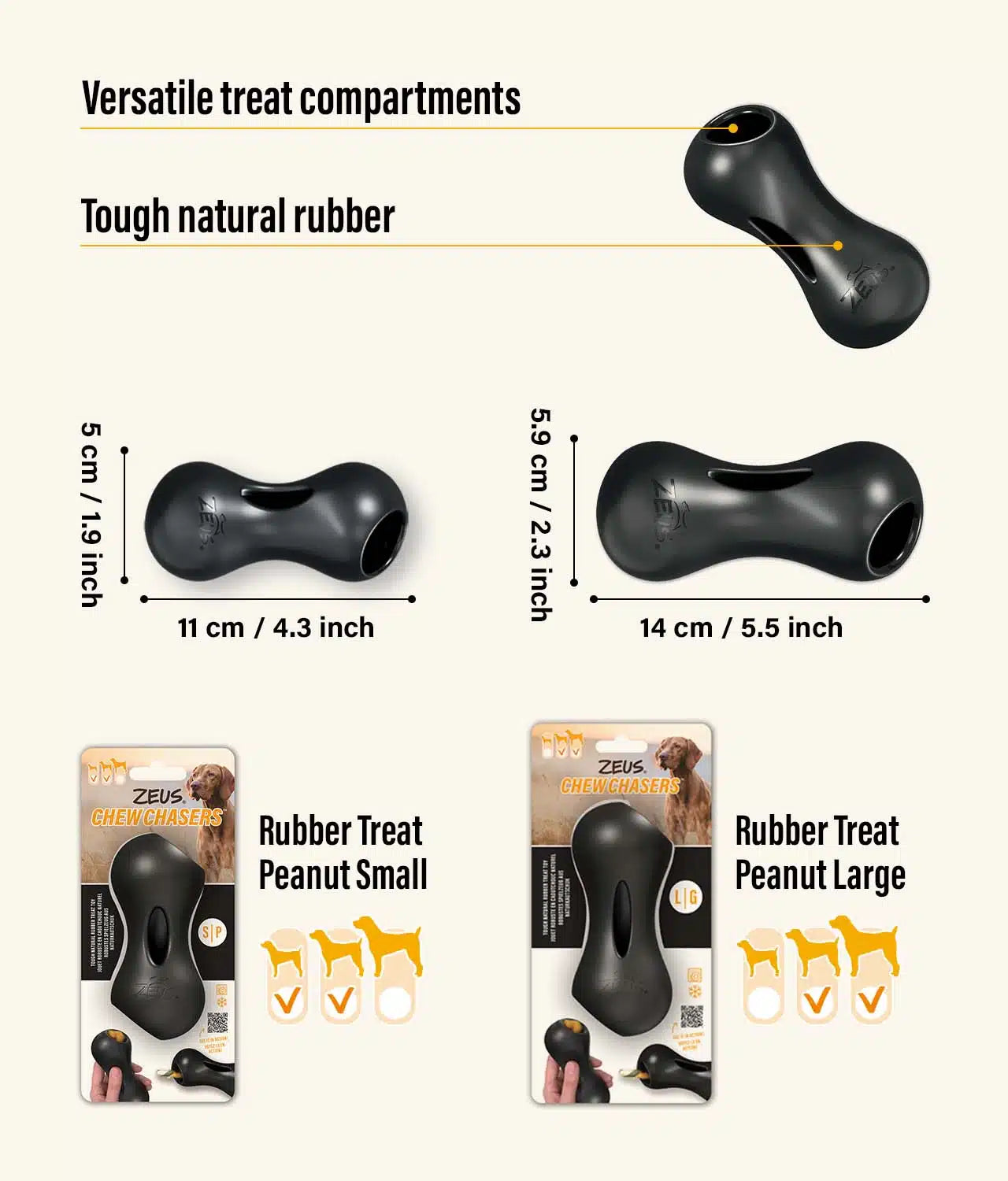 ChewChasers Rubber Peanut