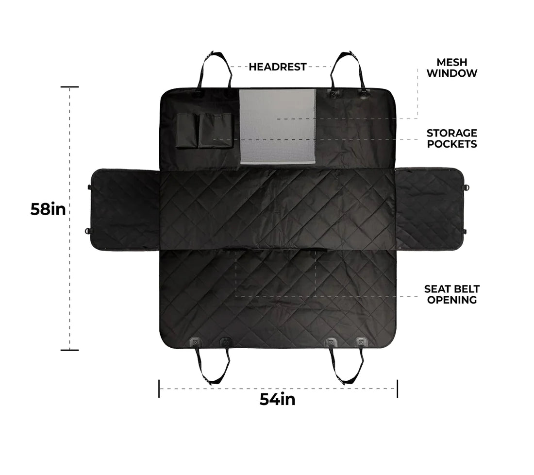 Backseat Car Hammock Black