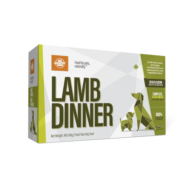 Lamb Dinner 4 x 1lb Big Country Raw