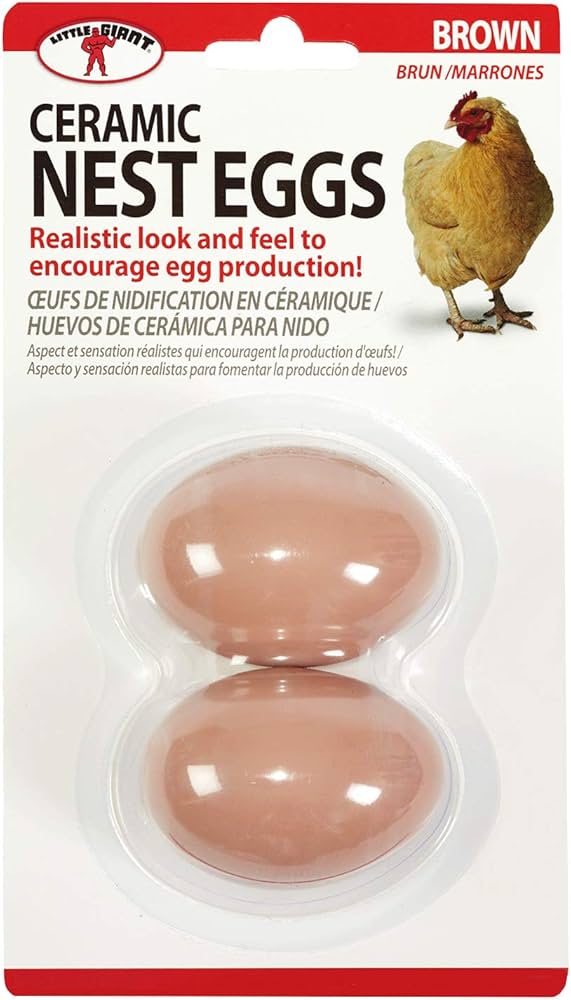 Ceramic Nesting Eggs Brown 2 Pack