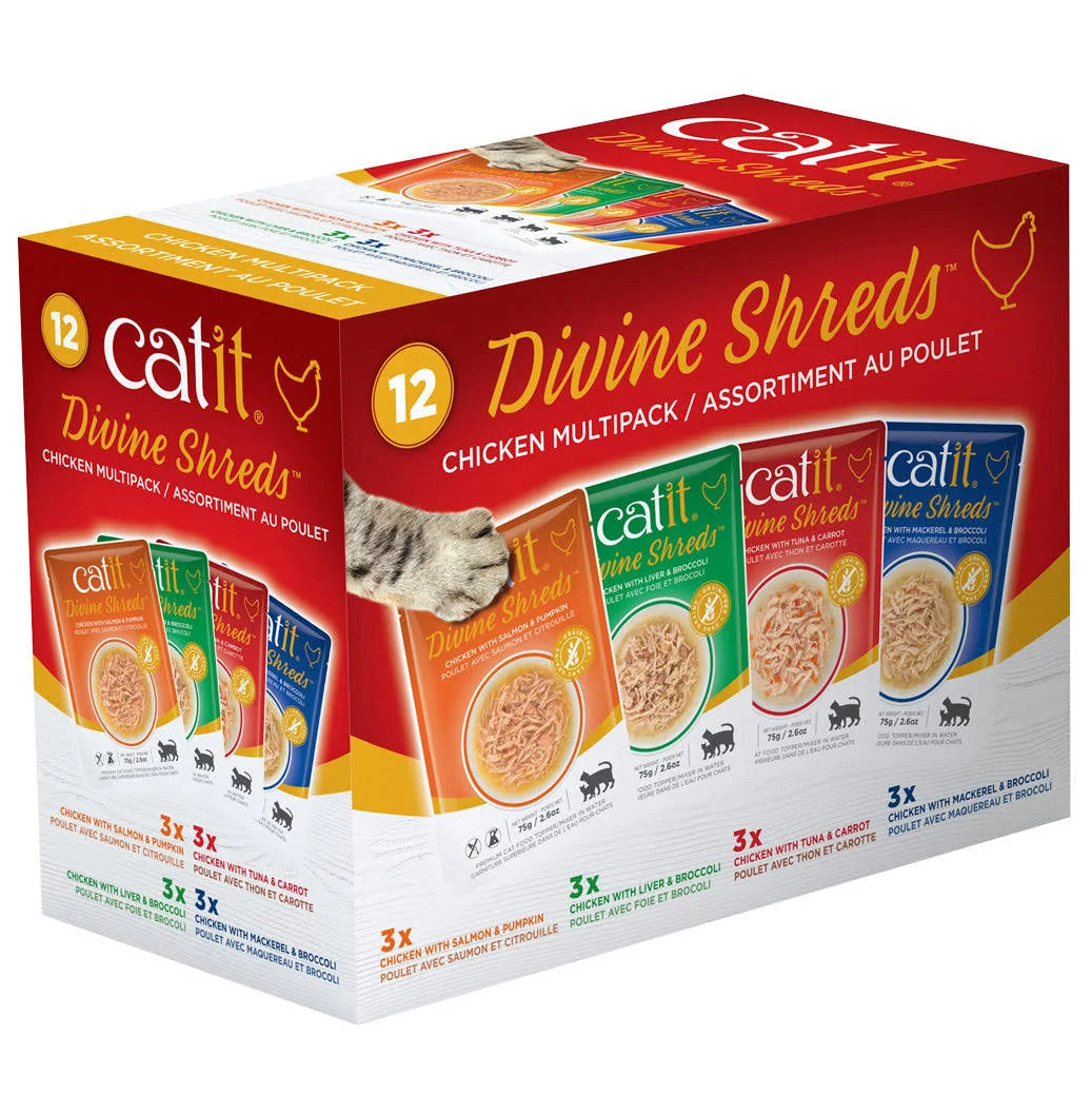 Catit Divine Shreds Chicken 12 x 75g
