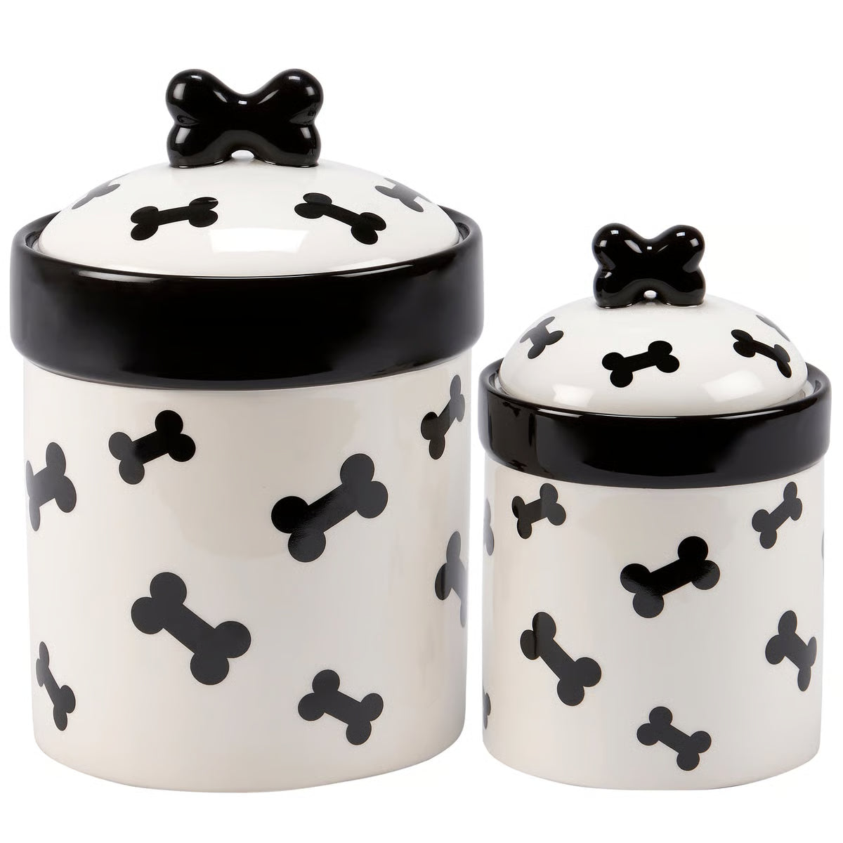 Canister Set - Set of 2 -Bones