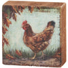Block Sign - Fall Chicken 3" x 3"