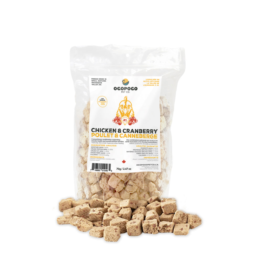 Ogopogo Chicken & Cran Cat Treats 70g