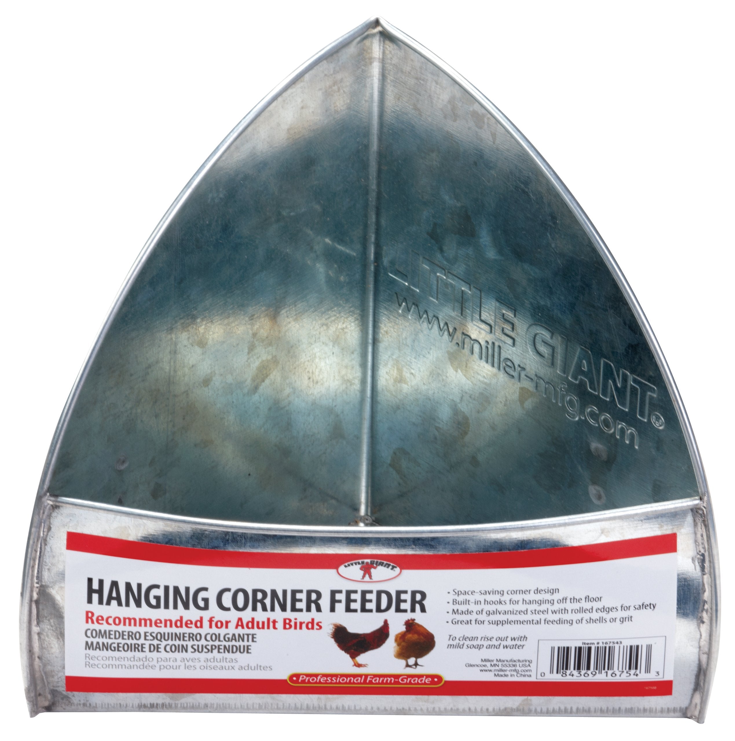 Corner Poultry Feeder Hanging Galvanized