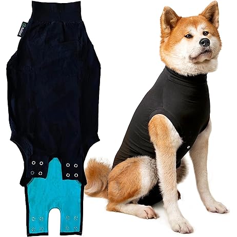 Suitical Dog Recovery Suit MD Black