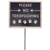 Staked Sign -Trespooping