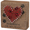 String Art - Pawprints Heart