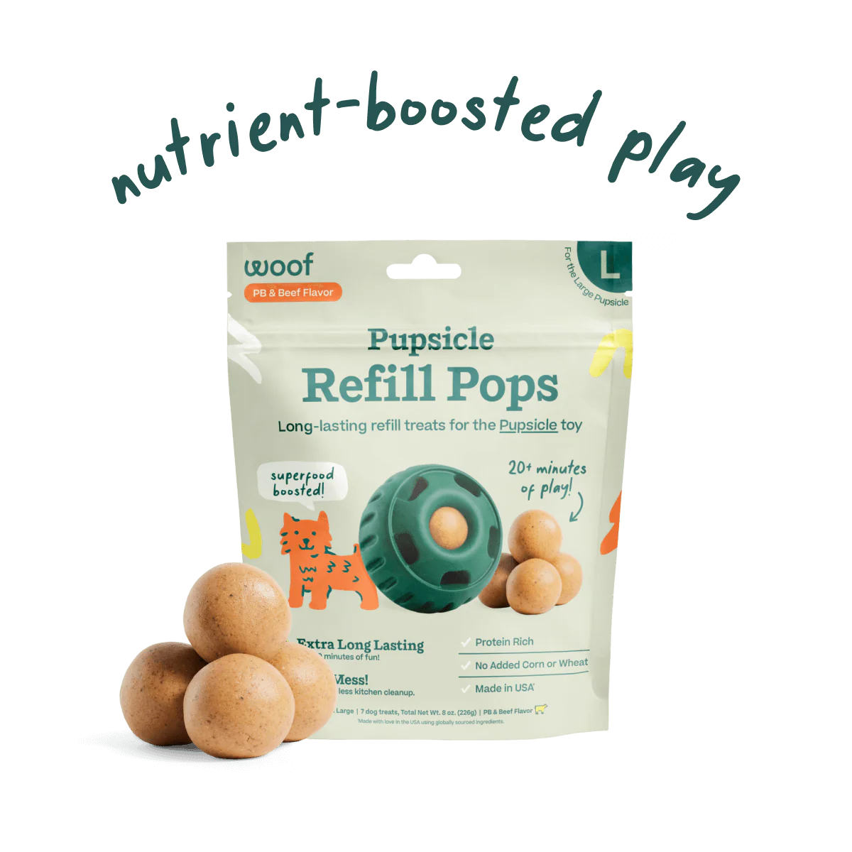 Pupsicle Pops Beef & PB XLrg