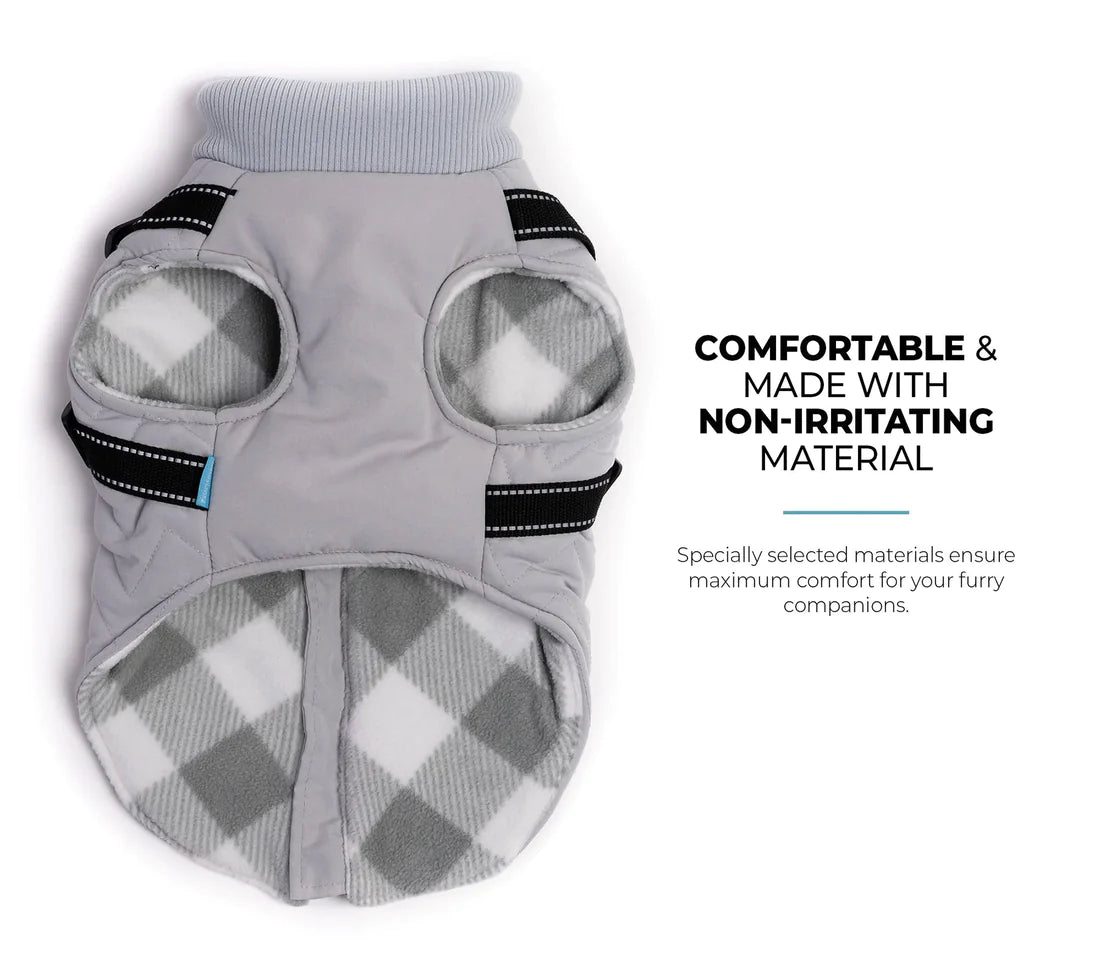 Quilted Jacket w/Harness Grey