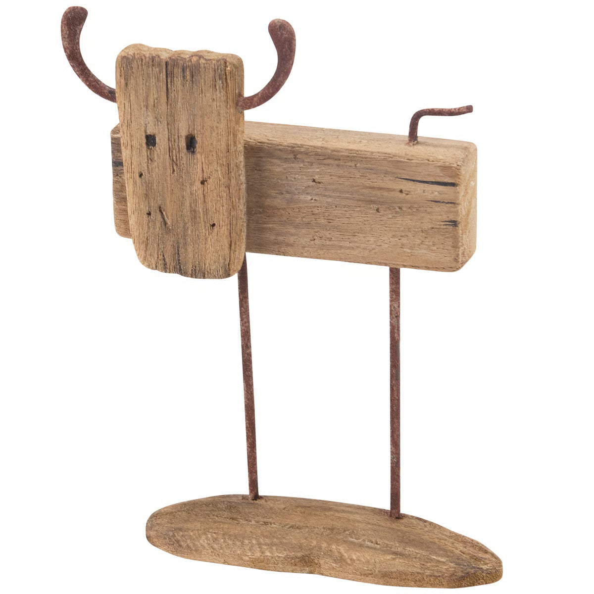 Steer Shelf Sitter - Wood