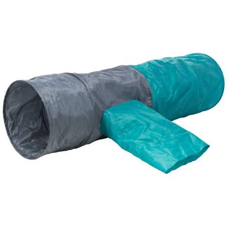 Trixie Cat Tunnel Grey/Teal