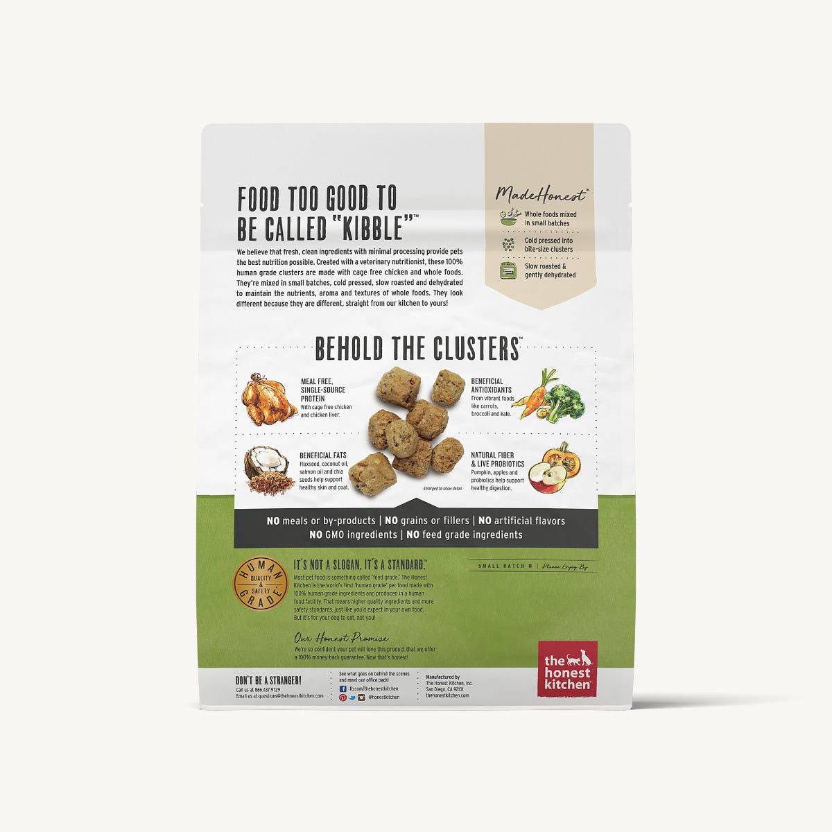 WHOLE FOOD CLUSTERS 20LB HONEST KITCHEN