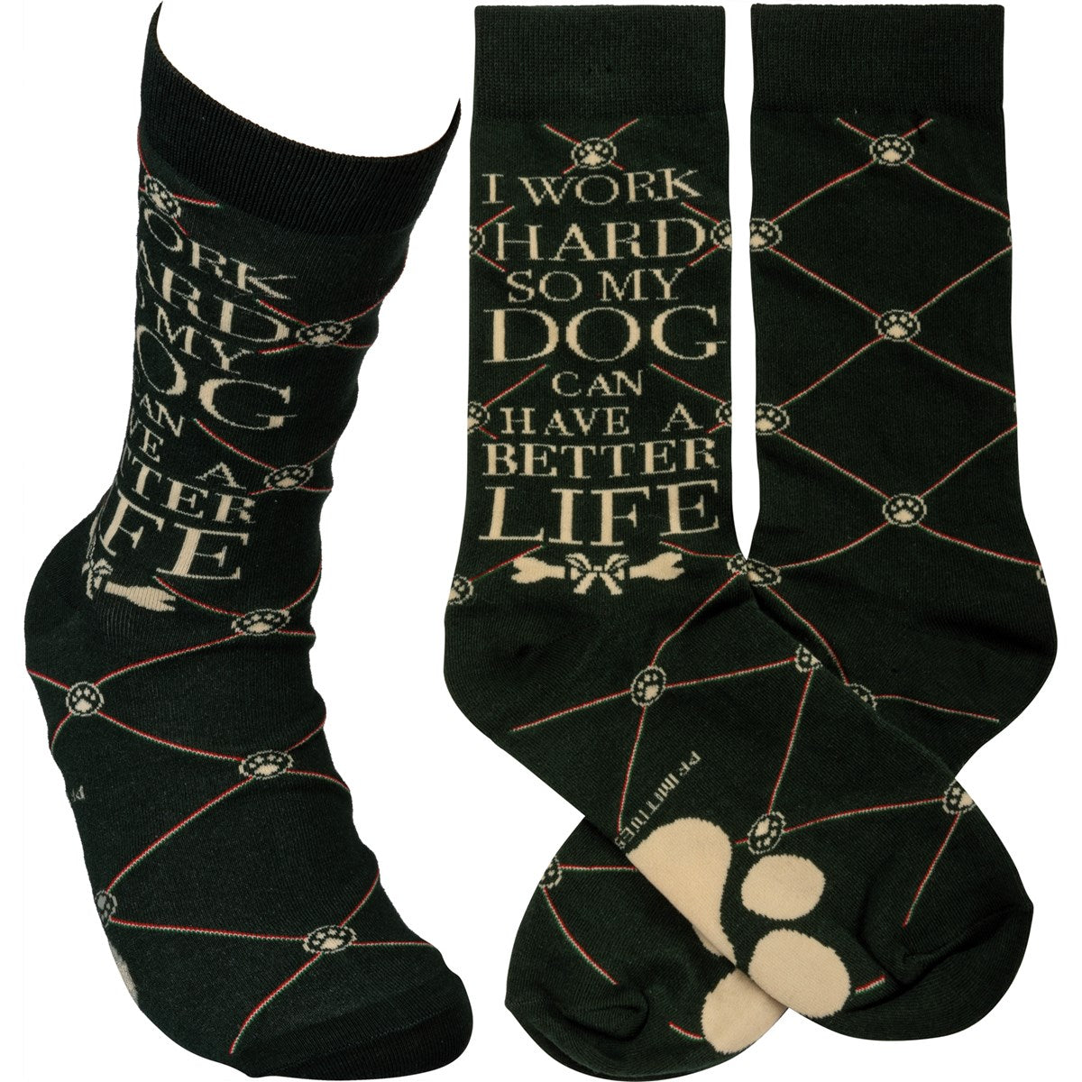 SOCKS- WORK HARD DOG BETTER LIFE