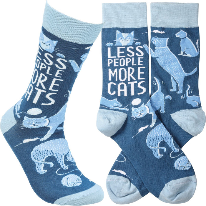 SOCKS- Less People More Cats