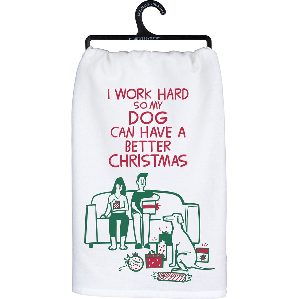 DIsh Towel - Dog Better Xmas