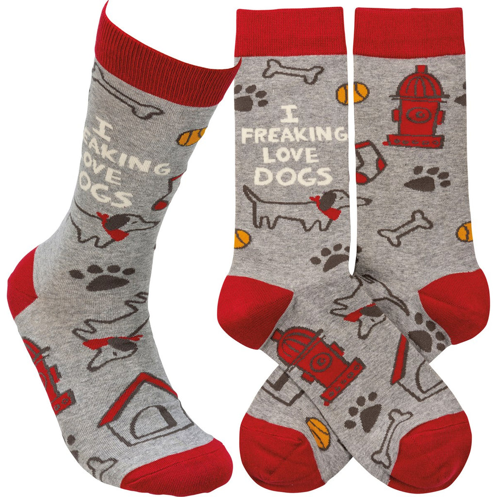 Socks - I Freaking Love Dogs