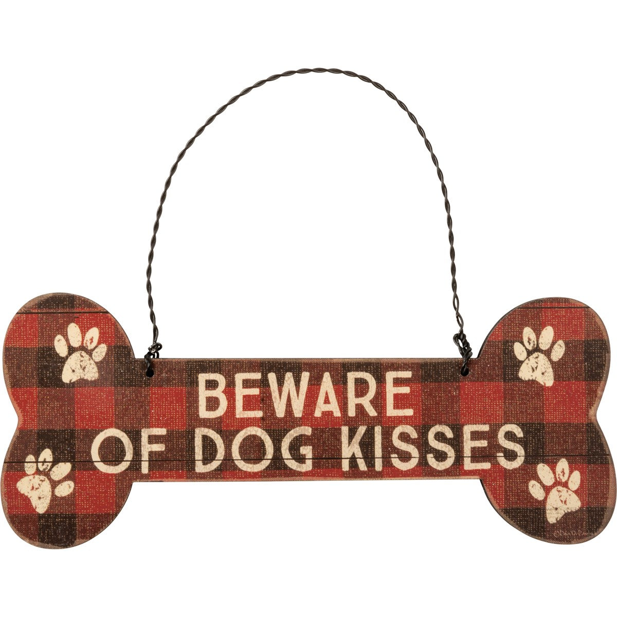 Xmas Ornament - Beware Dog Kisses