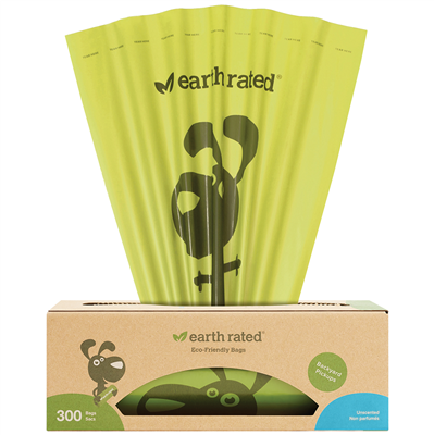 EARTH RATED- BIODEGRADEABLE POOP BAGS Unscented 300 ROLL
