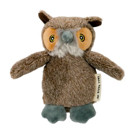 Plush Owl Squeaker Toy 5"