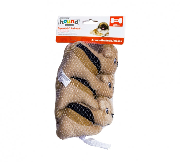 Squirrels Squeaking 3-Pack