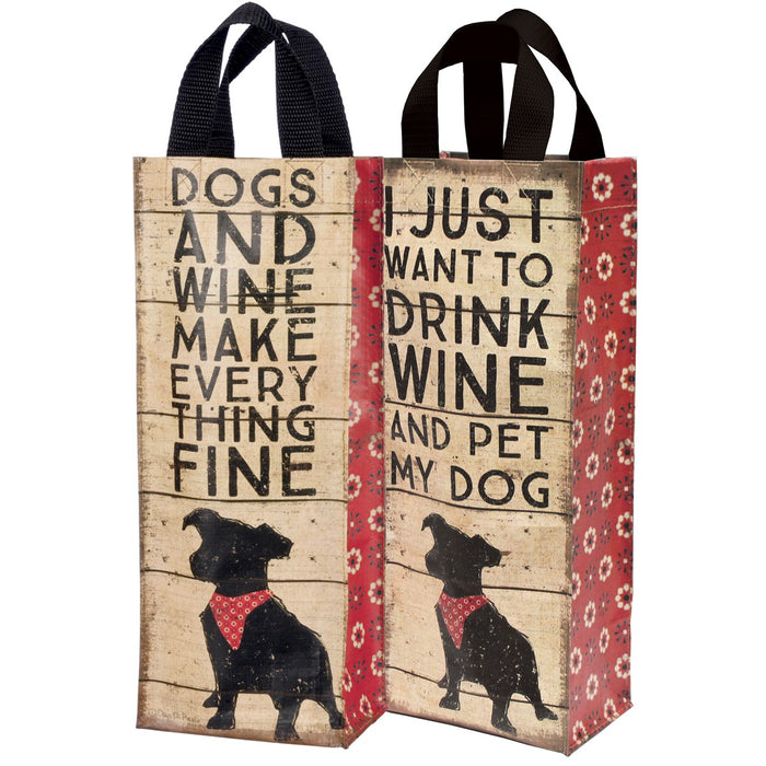 WINE TOTE- DOGS AND WINE