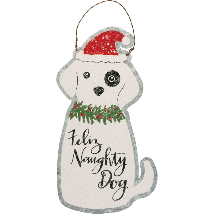 Ornament- Feliz Naughty Dog