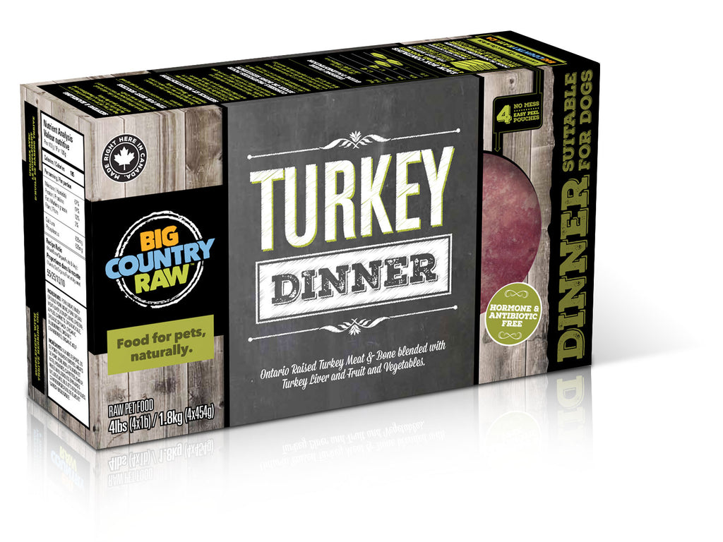 Turkey Dinner 4 x 1lb Big Country Raw