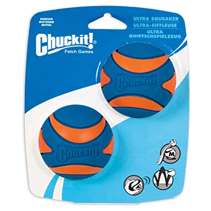 CHUCKIT Ultra Squeaker Med 2PK