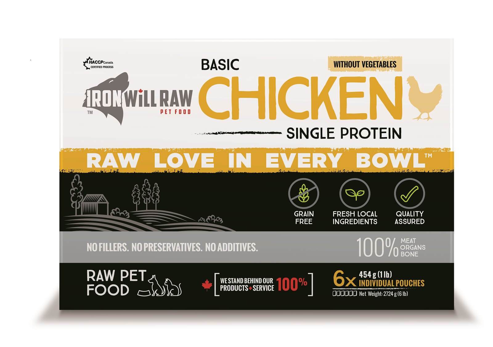 Iron Will Raw Basic Chicken 6x1lb