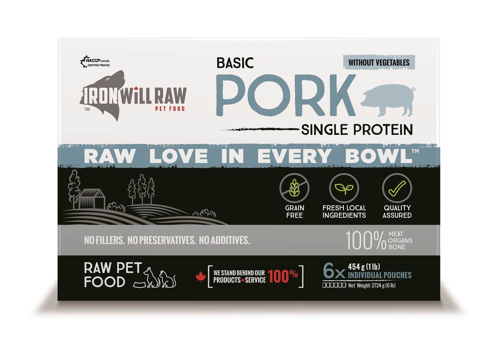 Iron Will Raw Basic Pork 6x1lb