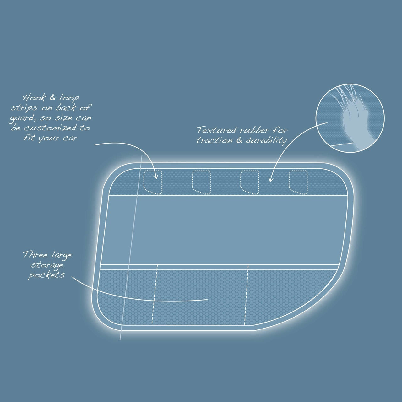 KURGO Car Door Guards Black SET/2