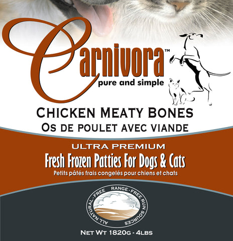 Carnivora Chicken Meaty Bones 4lb - 8oz Patties
