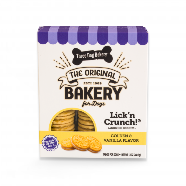 Three Dog Bakery Lick'n Crunch Cookies Vanilla 13oz