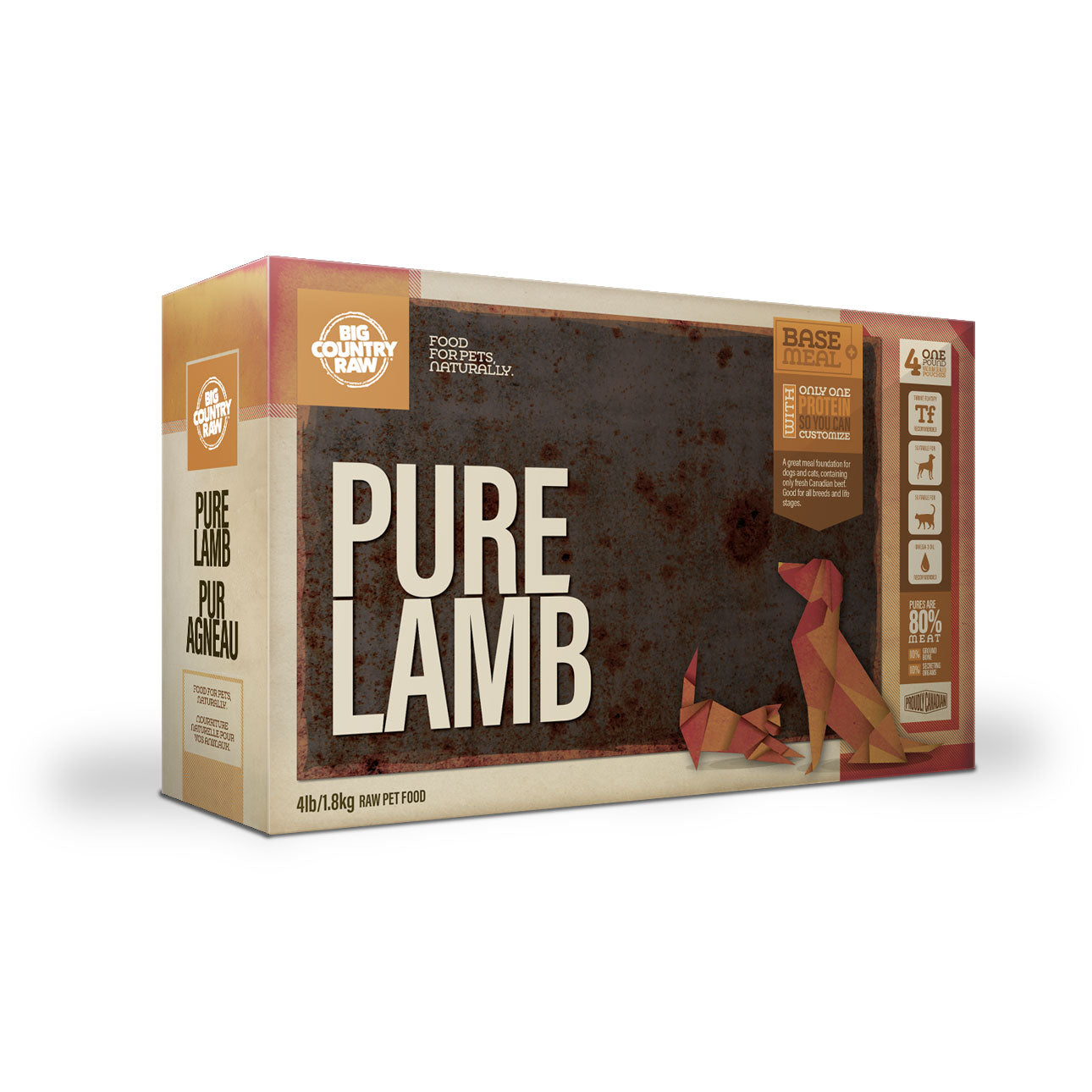Lamb Pure 4 x 1lb Big Country Raw