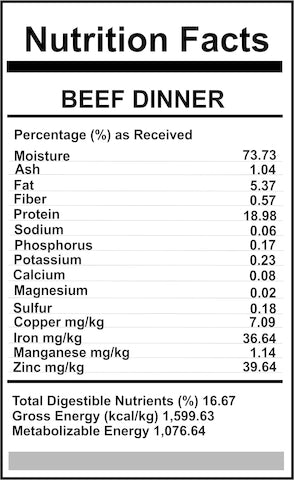 Carnivora Beef Dinner Bulk 25lbs