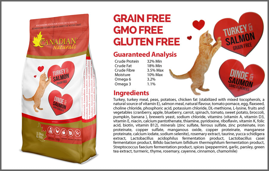 CANADIAN NATURAL CAT TURKEY AND SALMON GRAIN FREE 3LB
