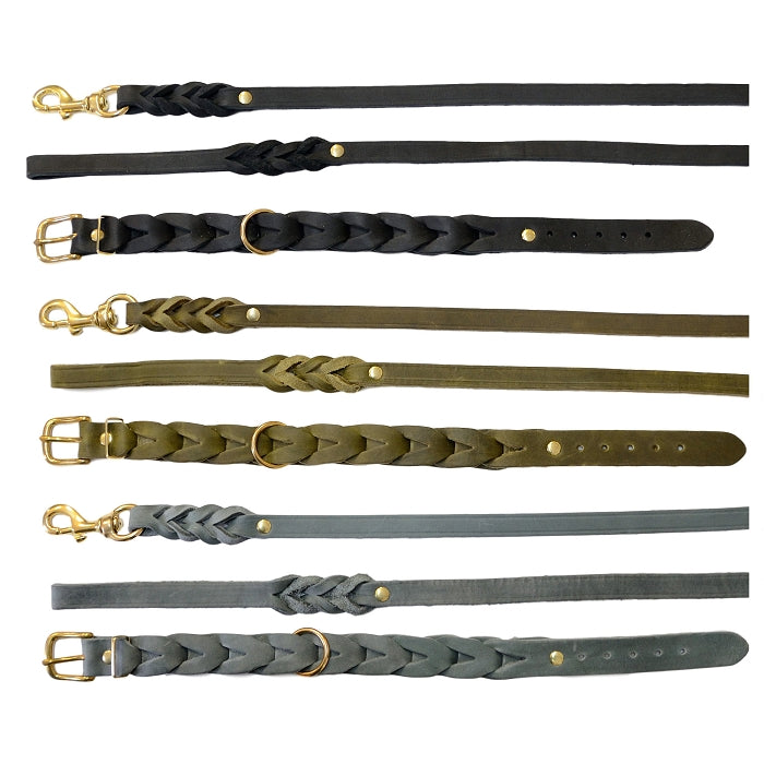 Braided Euro Leather Collars