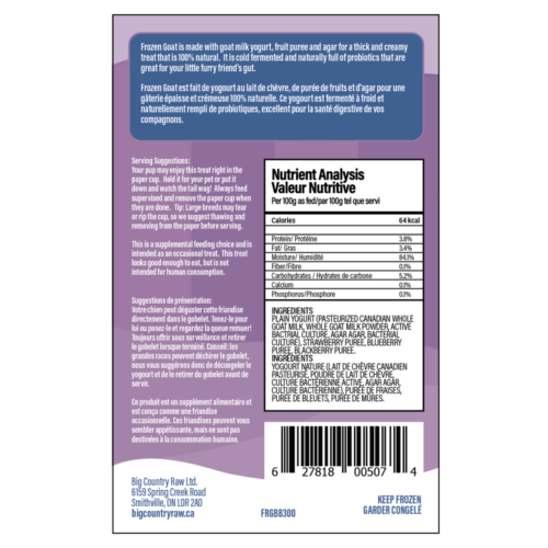 Frozen Goat 300ml  Big Country Raw
