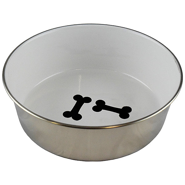 Stainless Steel Dish White Bones 96oz