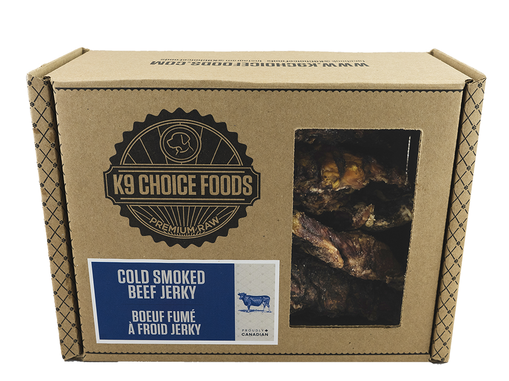 RAW-K9-BEEF JERKY COLD SMOKED K9 907G