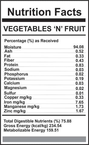 Carnivora Veggie Fruit 4lb - 8oz Patties